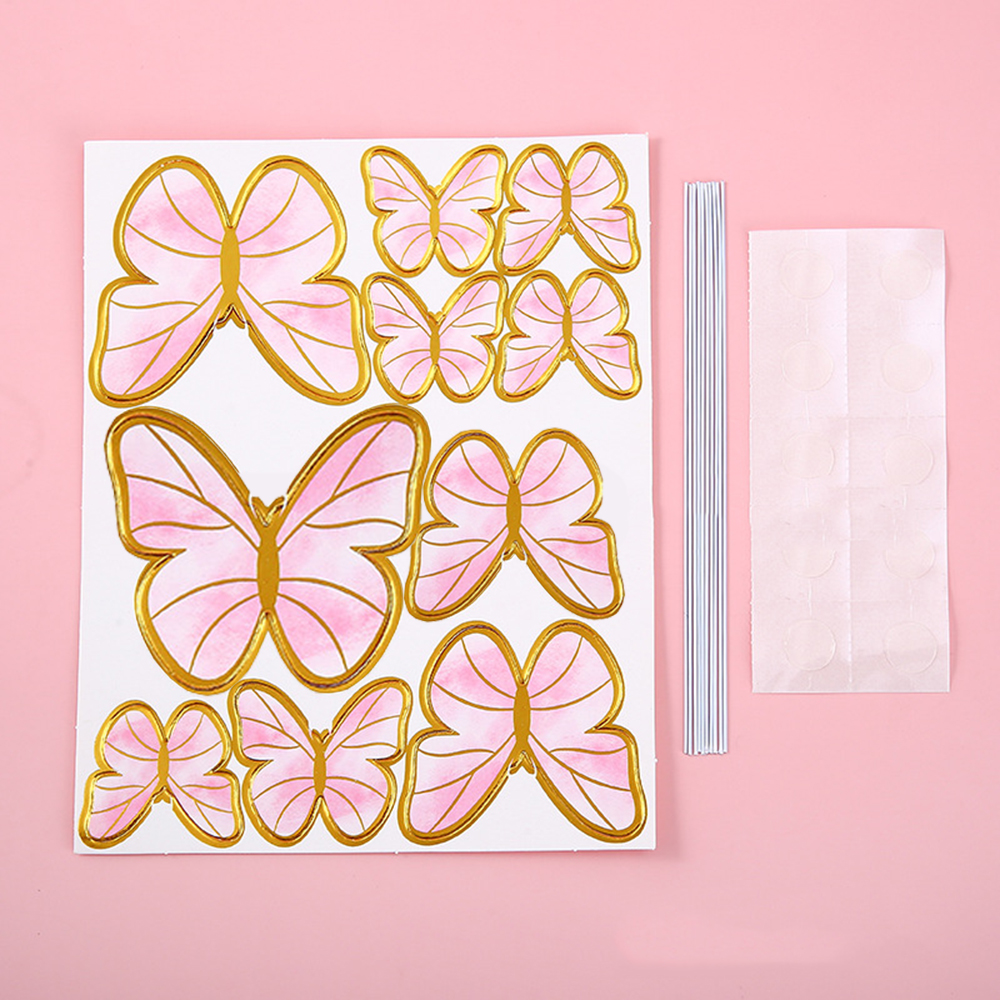 Schmetterling Kuchen Gekrönt Glücklich Geburtstag Kuchen Dekorieren Lieferungen für Baby Dusche Hochzeit Geburtstag Party Dekorationen: D