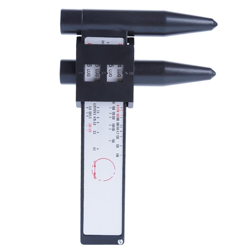 PCD Calliper Wheel Rim Bolt Pattern Sliding Measuring Tool Gauge Ruler 8 Holes PCD Ruler Lugs Hub Pitch Measurement Tool