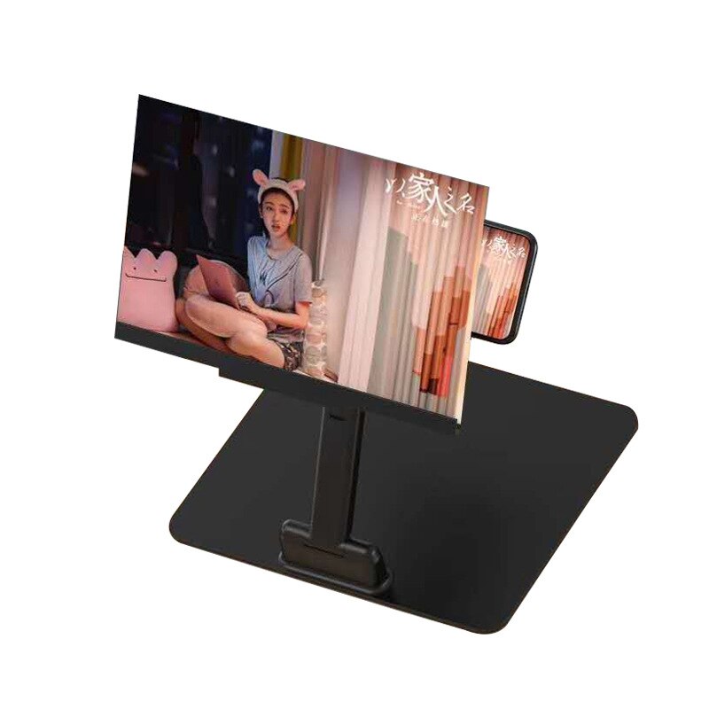 F30 12 Inch Mobile Phone Screen Magnifying Glass Folding Lift Type Multi-Angle Adjustment Phone Amplifier Holder