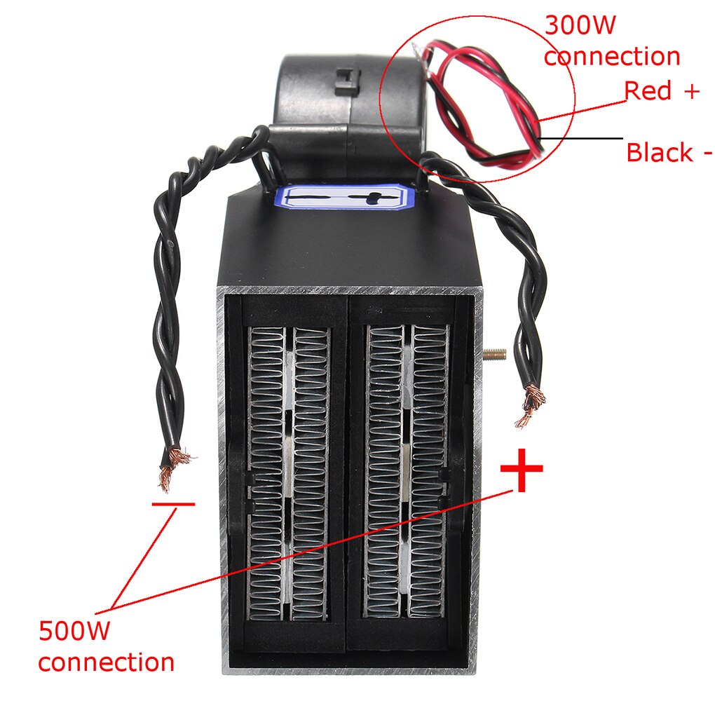 12V PTC 300W/500W Einstellbare Auto Heizlüfter Auto Keramik Automatische Thermostat Heizung Defroster Auto Zubehör