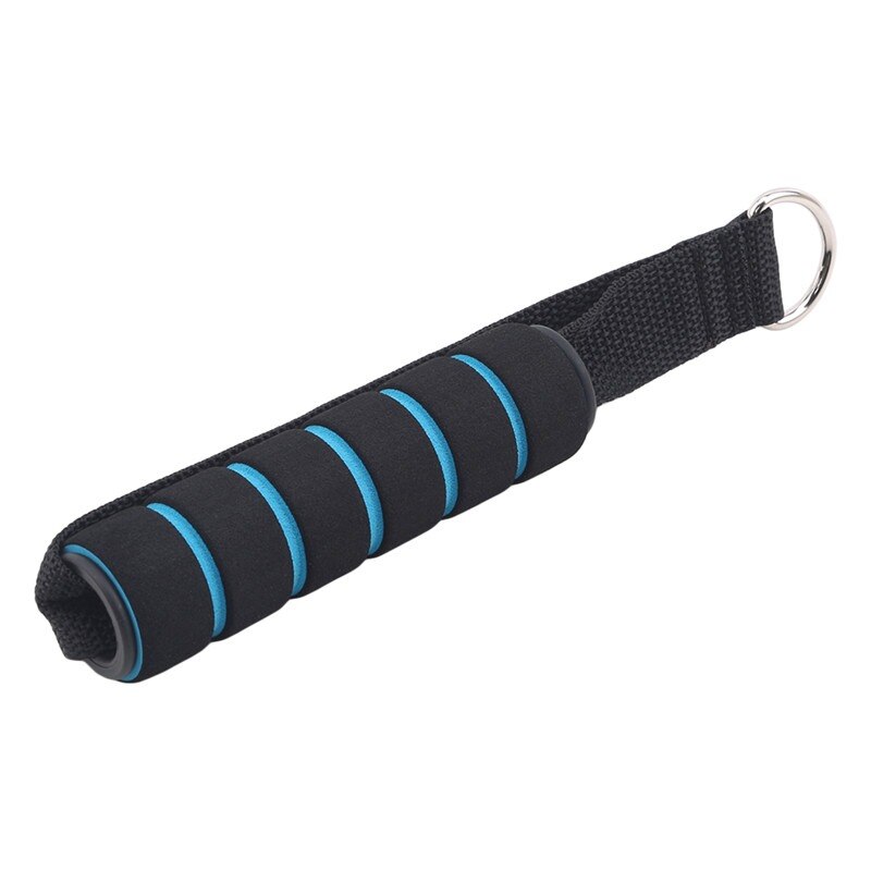 Cable de cuerda de tríceps para entrenamiento de gimnasia, barra de mango, banda de entrenamiento de gimnasia, anillo de resorte en D, cuerda de tracción, barra de Cable, cuerda elástica, 1 ud.: Azul