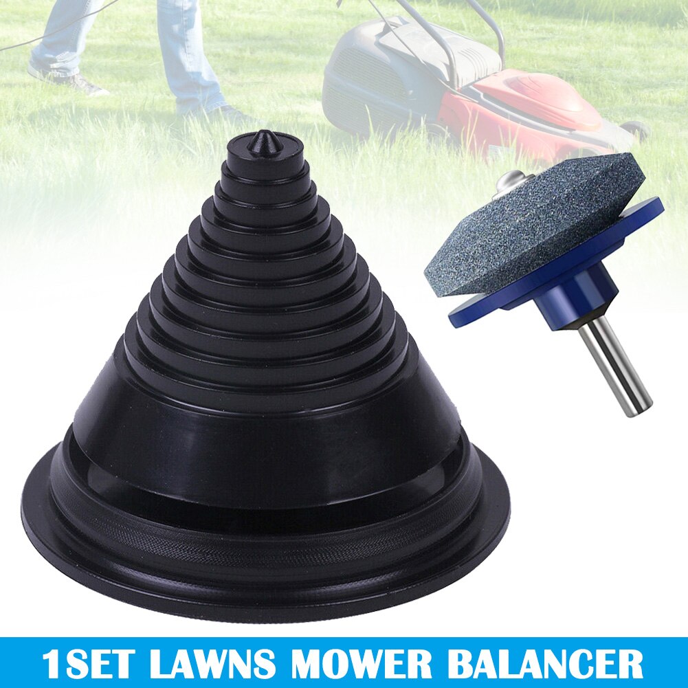 Rotary Lawnmower Sharpener + Blades Balancer Garden Tool Set NDS66: Default Title