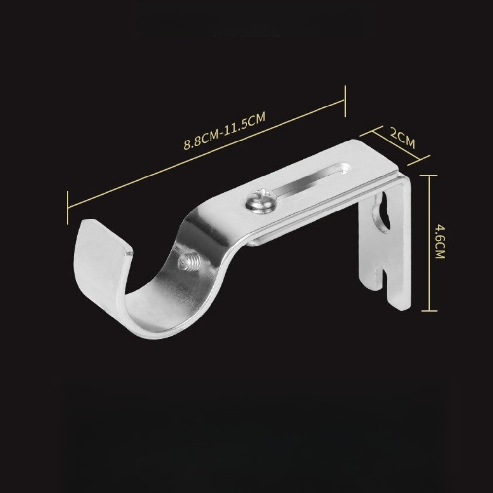 2/3pcs Adjustable Curtain Rod Brackets Extendable Window Drapery Rod Hanger Holders Hooks for Bedroom Dormitory