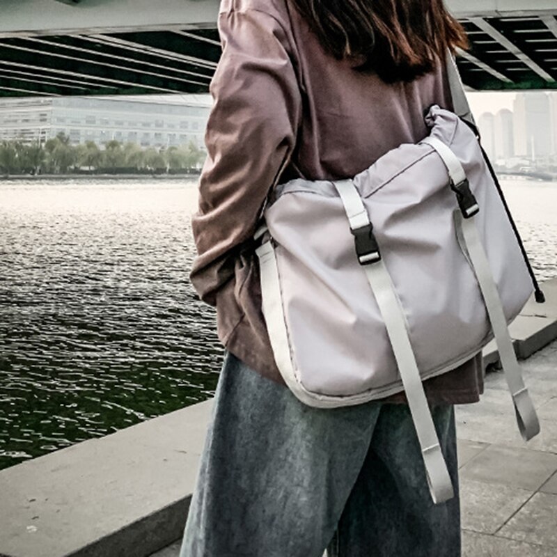 Koerierstassen nylon grote schoudertas heren hiphop streetwear reistassen