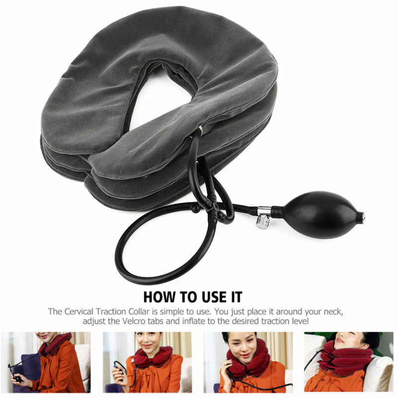 Cou tracteur gonflable Air dispositif de Traction cervicale soutien oreiller collier vertèbre orthopédie Massage Relaxation orthèse