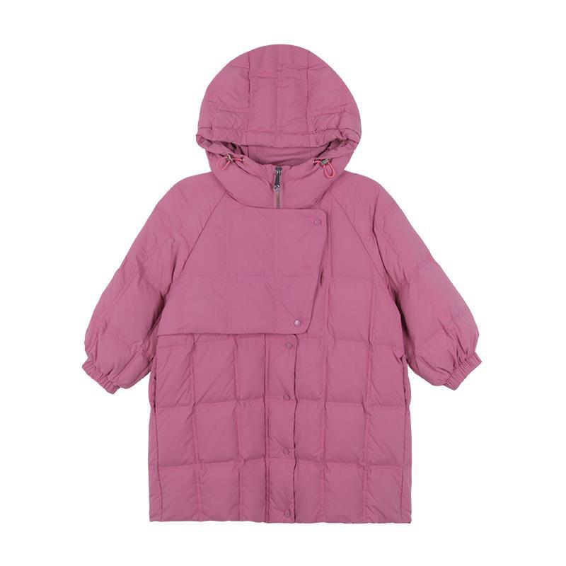 Kore – manteaux mi-longs pour enfants, veste épaisse à la , manteau à capuche, combinaison de neige en coton pour adolescentes,