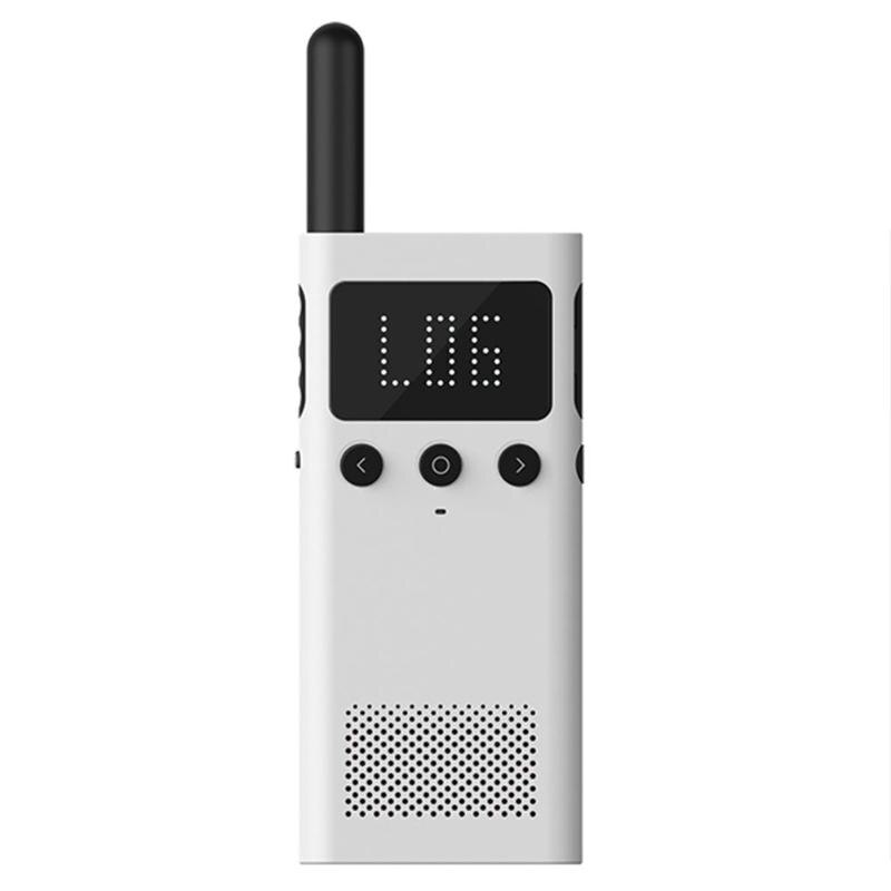 Xiaomi Mijia Smart Walkie Talkie 1S with FM Radio Speaker Smart Phone APP Control Location Share Fast Team Talk Outdoor: White