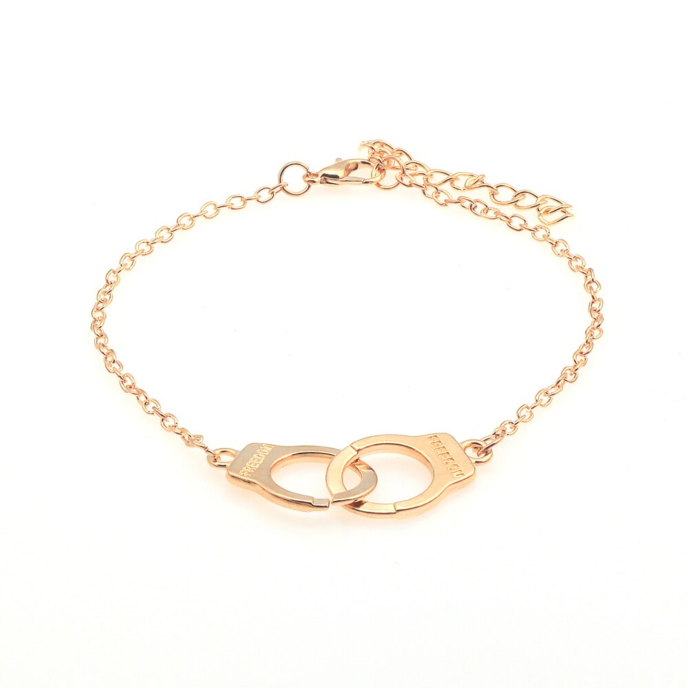 Gold Kleur Handboeien Armbanden Voor Vrouwen Legering Koppels Vrijheid Armbanden Armbanden Sieraden: 1