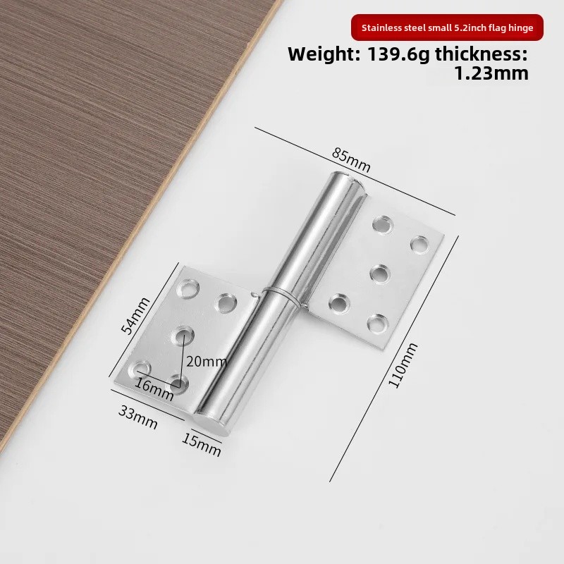 Traditional Flag-Shaped Door Hinges Comprehensive Removable Large Door Hinges Fire Prevention Aluminum Alloy Door Hinges