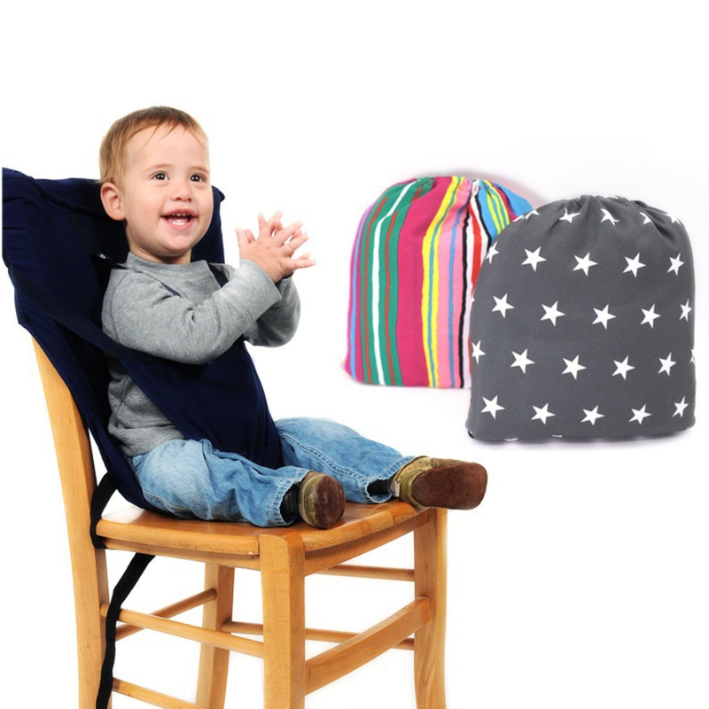 B2EB Portable Baby High Chair Safety Seat Harness Toddler High Booster Seat Cover with Adjustable Straps Shoulder Belt for