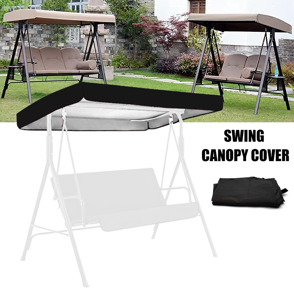Swing Cover Waterproof Replacement Garden Canopy Top Bench Sun Protection Outdoor UV Protection Awning Sunshade Only Shelter