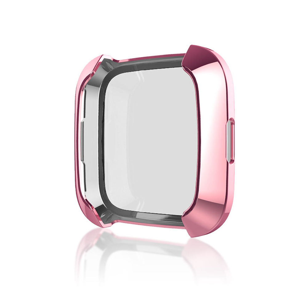 Weiche TPU Silikon Überzug fallen Abdeckung Für Fitbit Versa 2 voll Bildschirm Schutz fallen Auf passen bisschen Versa2 Smartwatch Schutzhülle coque: rosa