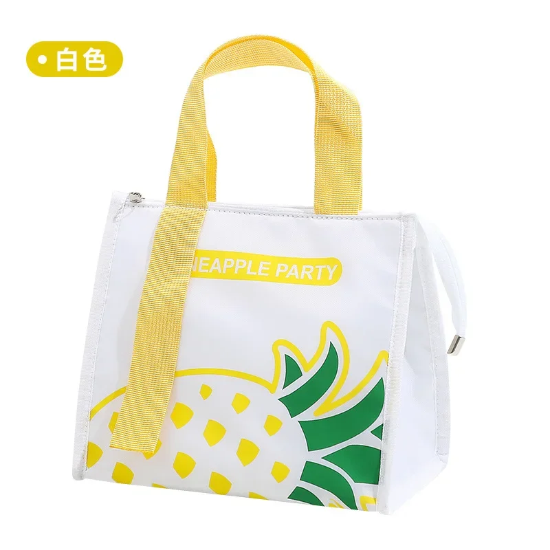 High-Capacity Portable Insulated Lunch Bag Women/Kid Picnic Work Travel Food Thermal Storage Container Bento Box Cooler Tote Bag: Ivory