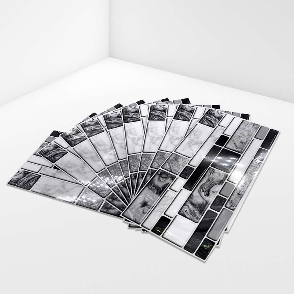 9 stuks 20*10cm pvc tegelstickers mozaïek sticker muursticker voor thuis badkamer keuken vloersticker muurdecoratie