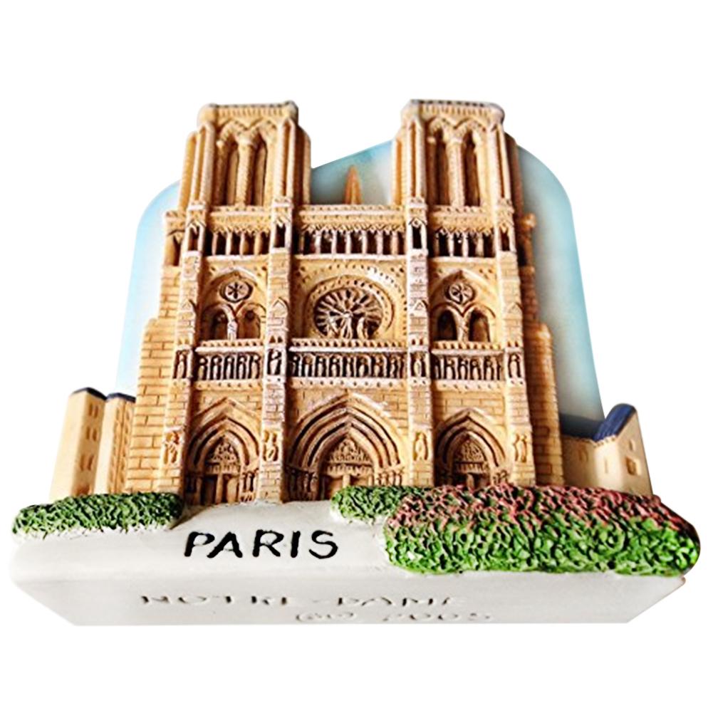 Fridge Magnet Notre Dame De Paris Fridge Sticker Innovative 3D Resin Fridge Magnet Sticker Tourist Souvenir