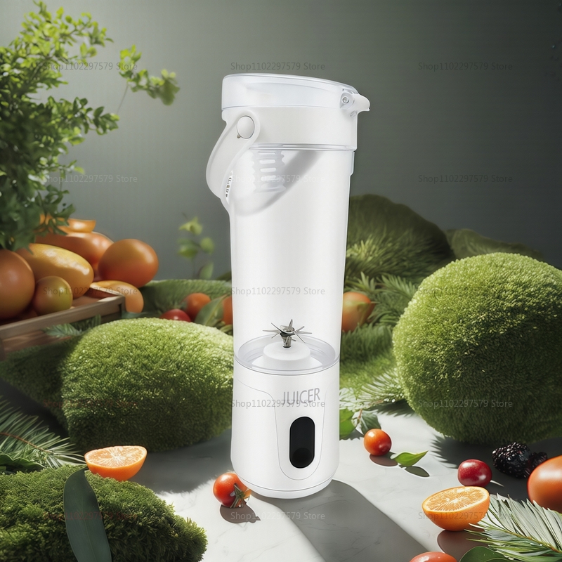 Portable Blender 600ML Household/outdoor Electric Juicer Rechargeable USB Smoothie Maker Personal Fruit Mixer for Fresh Fruit