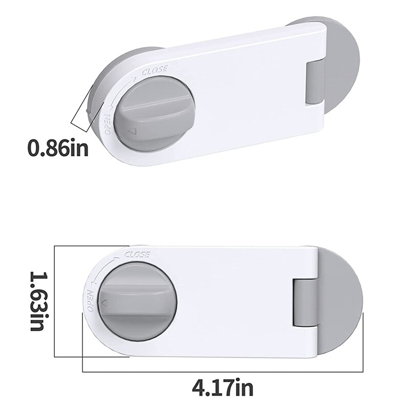 Luda Baby Proofing Kast Veiligheid Sloten-6 Packs Kind Proof Vergrendelingen Voor Laden-Adhesive Kabinet Sloten Voor Oven koelkast Wit