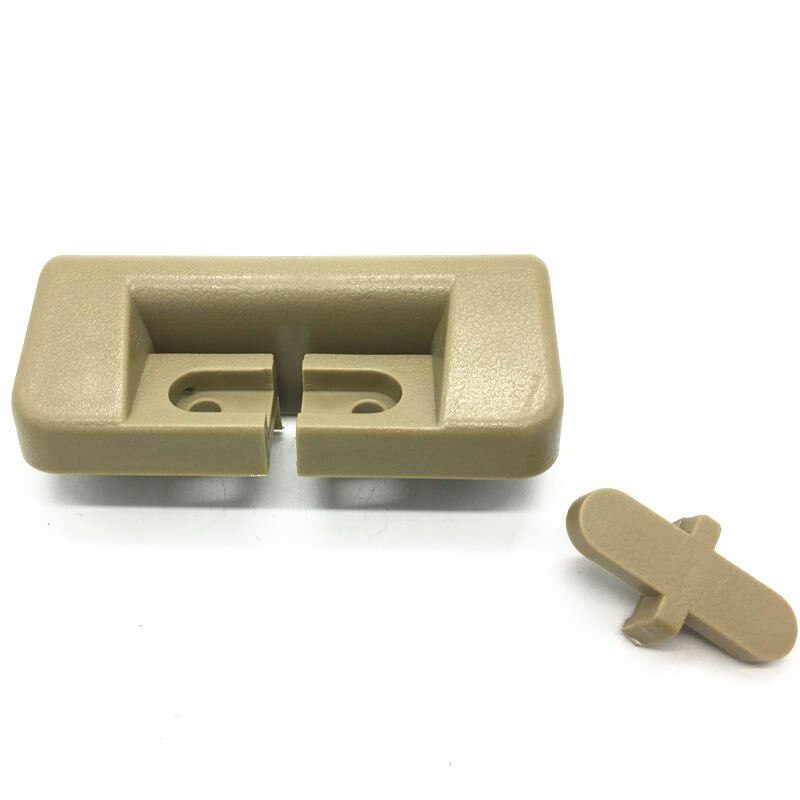 Piezas de plástico de cinturón de tres puntos de asiento de coche, piezas de automóvil rectangulares, componente de cinturón de seguridad, bucle de Pilar, piezas de repuesto de coche, anillo de guía, 10 Uds.: beige