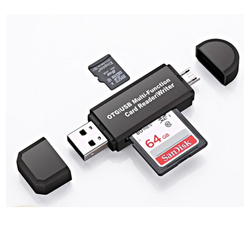 OTG Micro SD Card Reader USB 2.0 Card Reader 2.0 For USB Micro SD Adapter Flash Drive Smart Memory Card Reader OTG Writer: Default Title