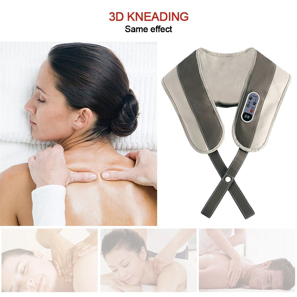 Electrical Shoulder Body Neck Massage Promote Better Sleep 99 Modes 3D Kneading 20 Strengths Car/Home Back Massager Shawl