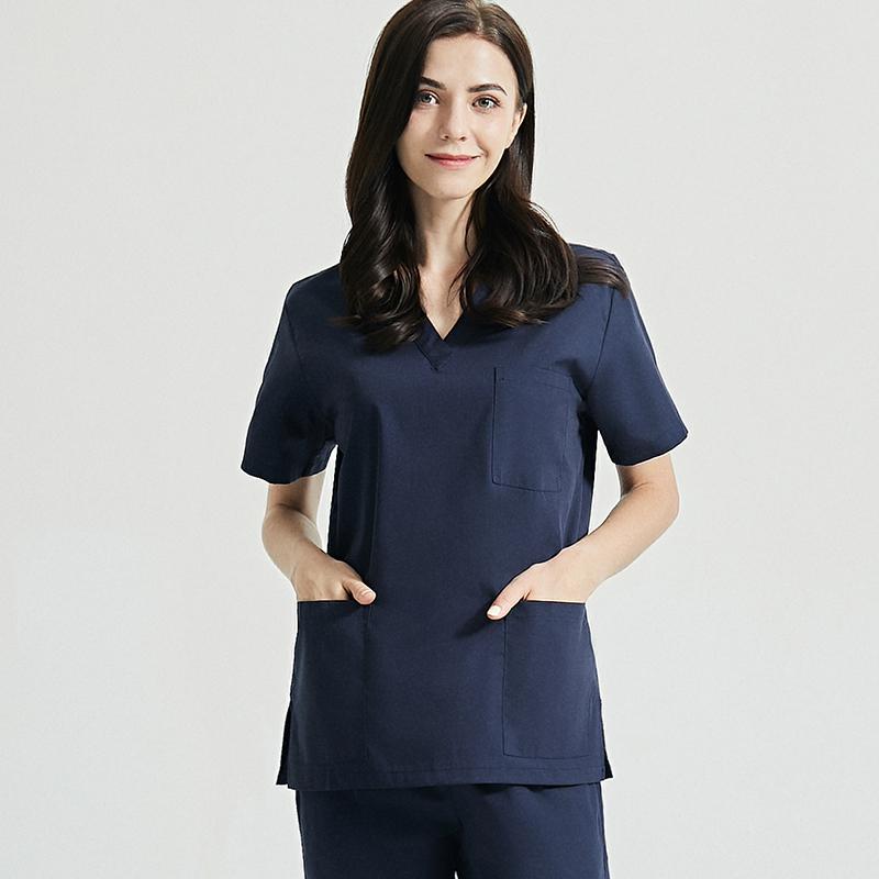 Operating clothes Hospital hand-washing clothes separate suit Surgeon operating room coveralls brush hands oral dental: Blue / L