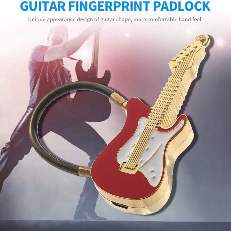 Cadeado anti-roubo da impressão digital, guitarra impermeável bluetooth app controle fechadura da porta para a bagagem, mochila, bicicleta gym locker, mala de viagem,