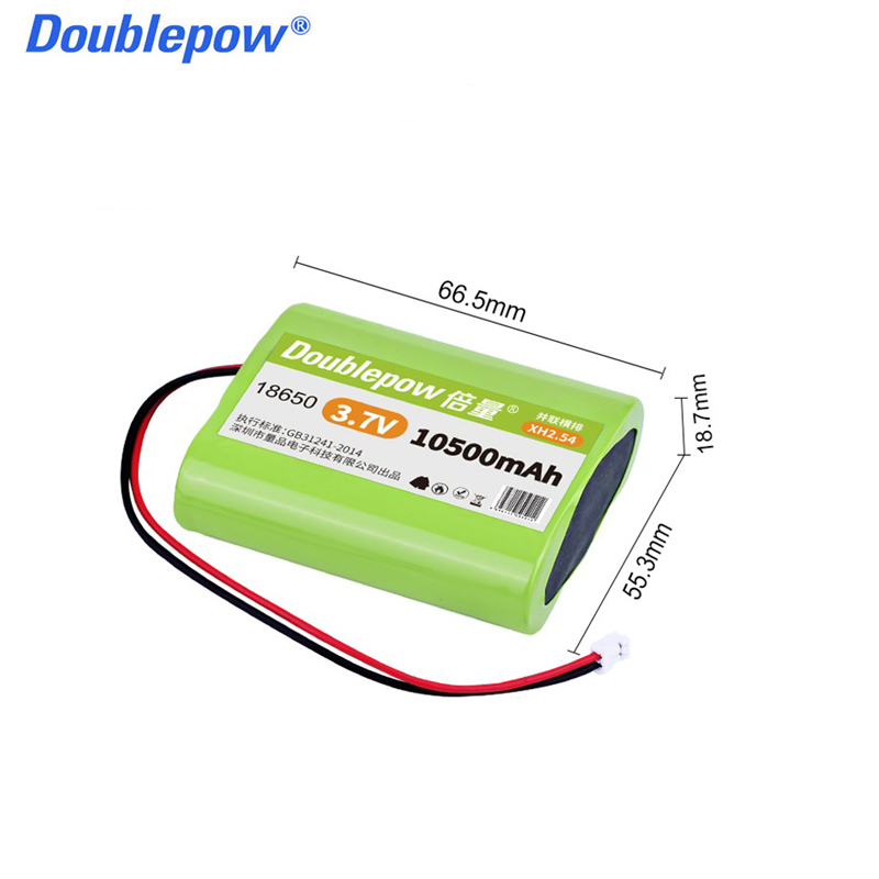 Batería de litio recargable 3,7 V 18650 4400/6000/10500mAh, equipo de monitoreo, Altavoz Bluetooth, Placa de protección: Blanco