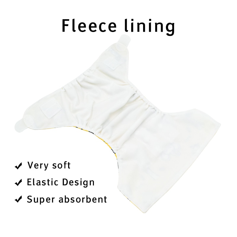 [Mumsbest] Velcro Cloth Diaper Washable Reusable Nappy Cloth Pocket Diaper With Inserts Hook-Loop Nappy Suitable 3-15kg Baby