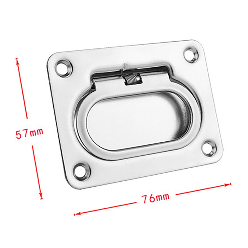 Rectangular Recessed Hatch Spring Loaded Lifting Ring for Powerboat and Sailboat Decks Recessed Pull Ring