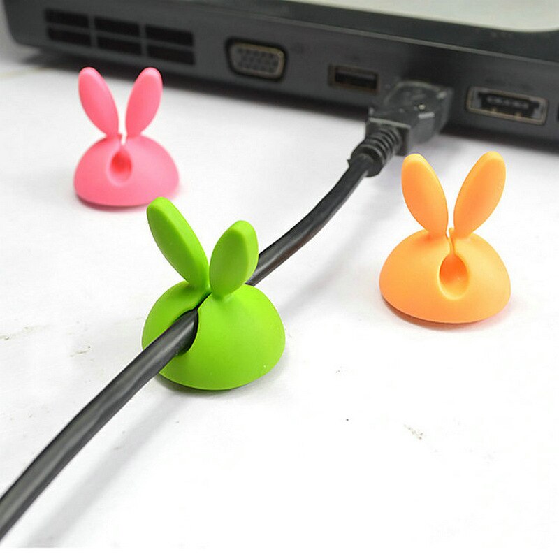 Fixateur universel de câble d'oreille de lapin, organisateur de ligne de bureau, de chargeur de tableau de bord de voiture