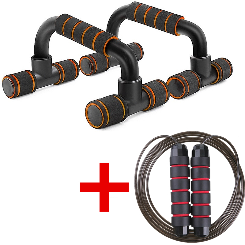 Push Up Stand Portable Fitness Equipment Rack Gym Sport Bodybuilding Exercise At Home Calisthenics Horizontal Bar Push-ups Board: Orange jump rope