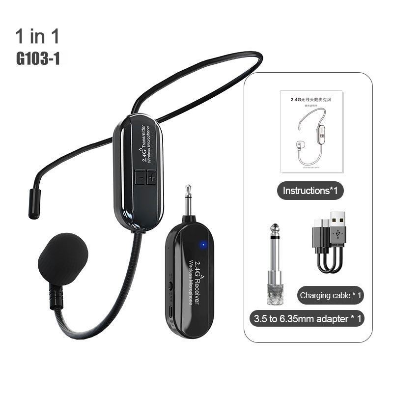 Profession elles drahtloses Headset Mikrofon Sender Mikrofon für Voice Pa System Radio Gitarre Lehre Gaming drahtloses Mikrofon: Default Title