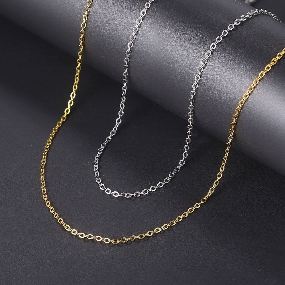 Cross chain & box chain necklaces for women stainless steel chain diy jewelry thin minimalist necklace jewelry  c026