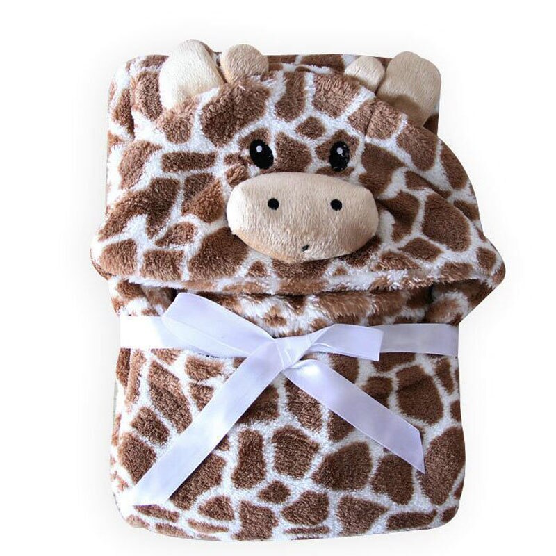 0-2 Years Old Spring and Autumn Animal Shapes Pink KT / Coffee Cow / Panda / Frog / Yellow Duck Flannel Cloak Monolayer TRQ0214: Coffee Cow