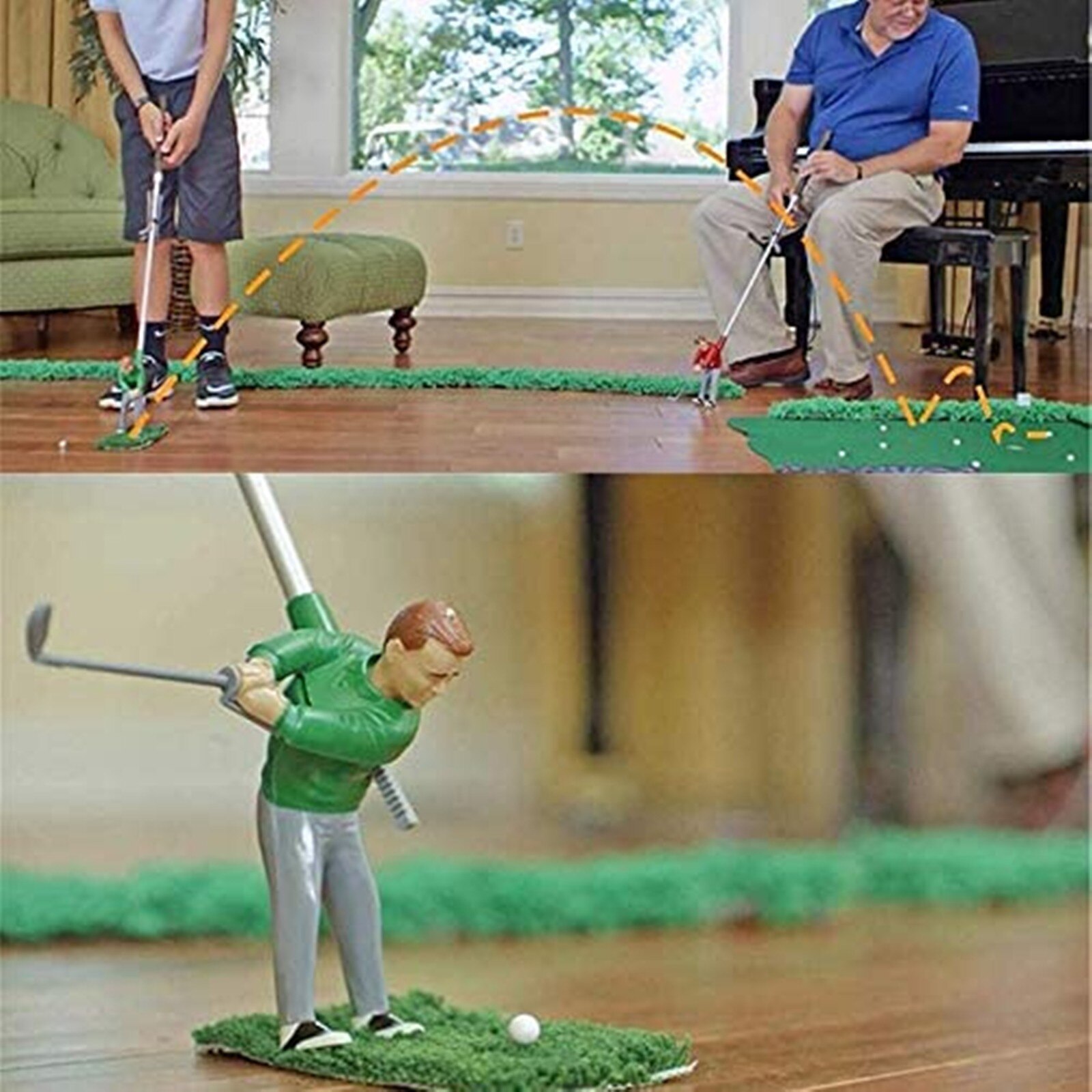 Indoor Mini Golf Spel, golf Game Set Met Een Beetje Guy Aan Golf Club Dispositivo De Entrenamiento De Golf