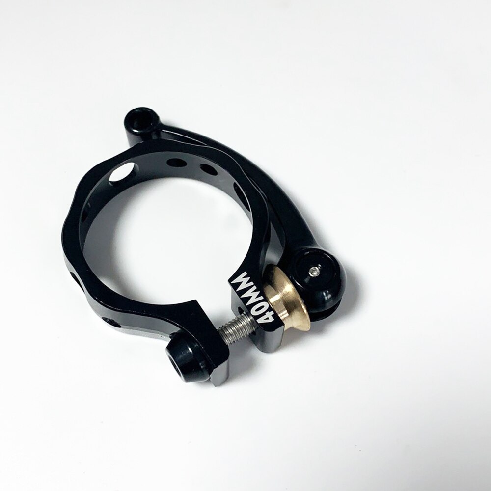 Bicycle Seat Tube Clamp Full CNC Seat Tube Clamp 33.9MM Seat Tube Clamp Genuine Quick Release Folding Seat Tube Clamp: Black-40mm
