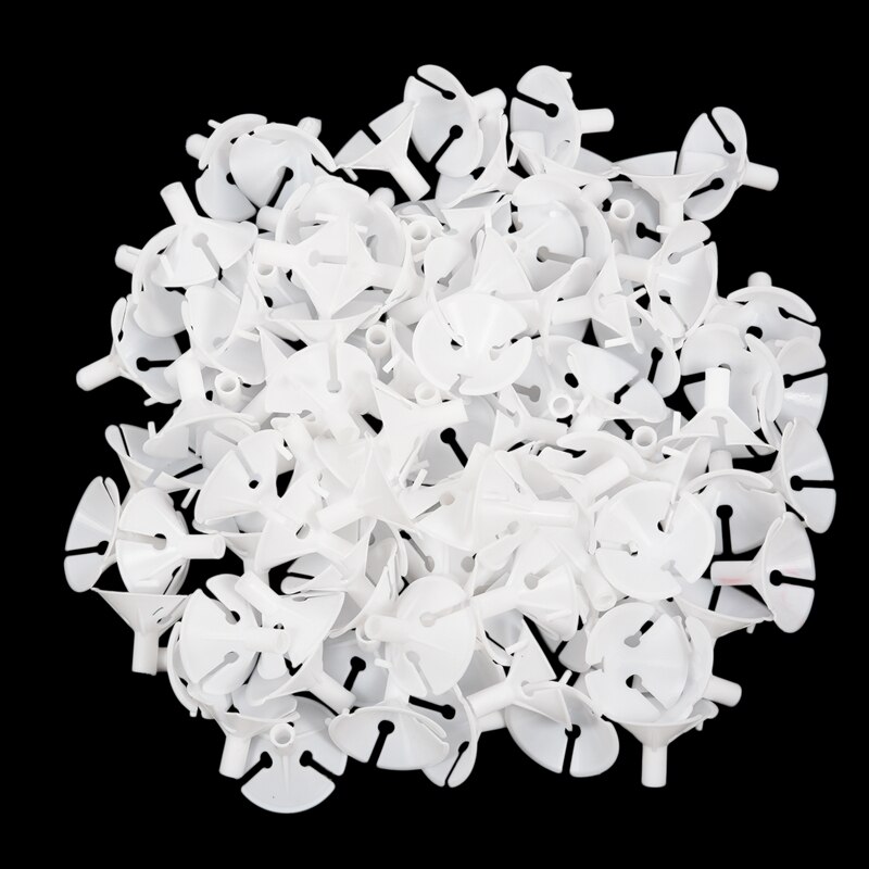 200 stuks witte ballonstokjeshouders met bekers voor bruiloften, feesten, feestdagen en jubileumdecoratie