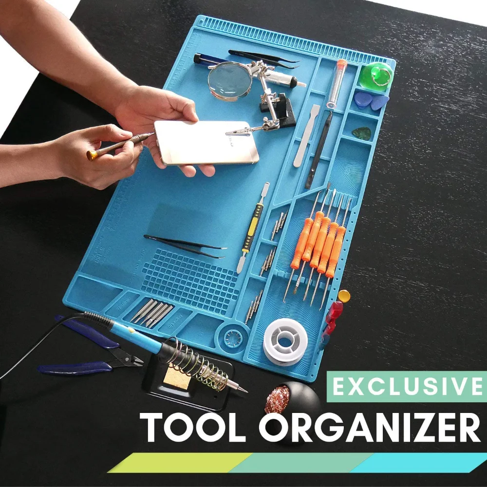 500℃ Heat-Resistant Soldering Station Silicon Mat Work Pad Desk Platform Welding Station for Electronic BGA Soldering Station