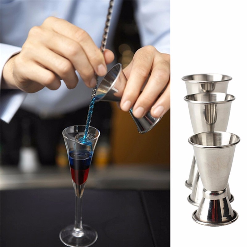 3 Size Rvs Bar Wijn Cocktail Shaker Jigger Enkele Double Shot Drink Mixer Wijn Pourers Measurer Cup Bar gereedschap