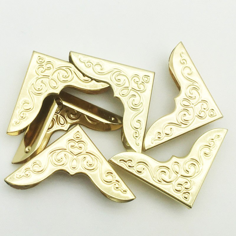 Coins de livre en fer HILILAND - Style Vintage Bronze - 2,5 x 0,4 cm