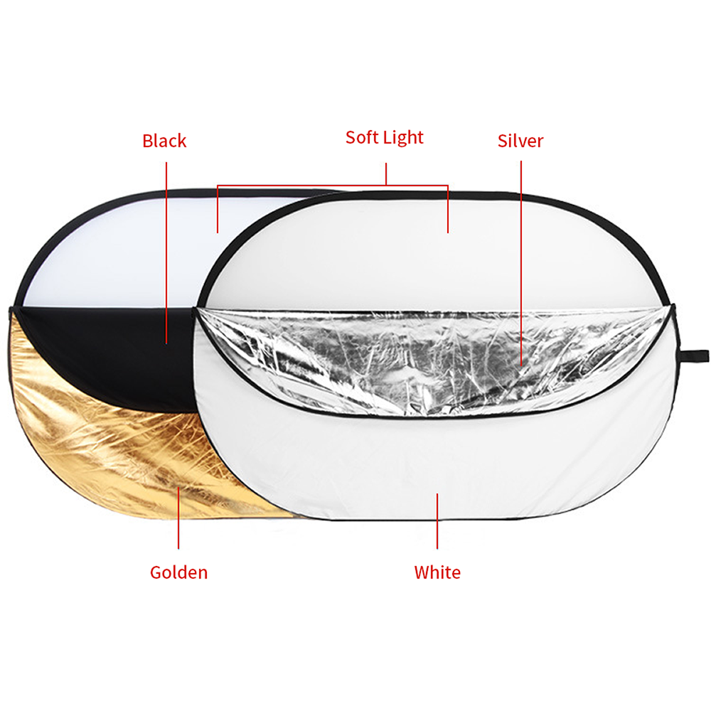 Portable 60x90cm Oval Reflector For Indoor Outdoor Shooting Foldable Photography Studio Photo Collapsible Light Reflector