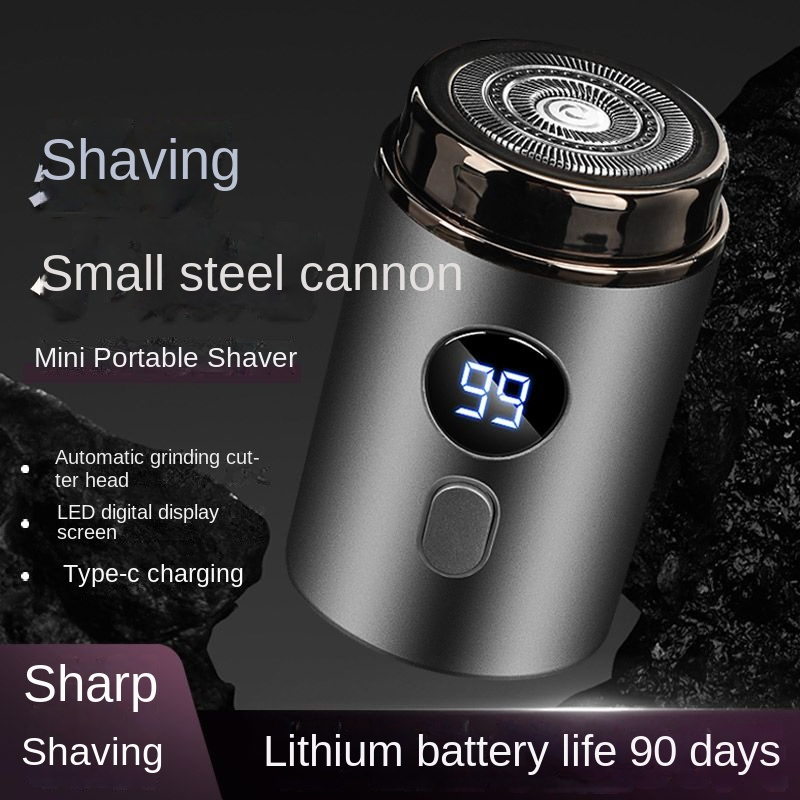 Men's mini razor car portable digital display rechargeable waterproof wet and dry razor men women travel home essential razor