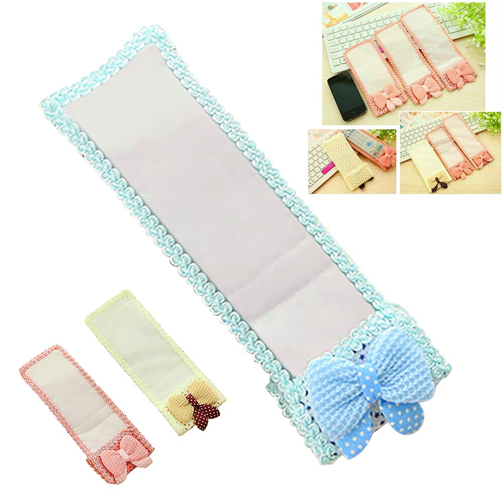 TV air conditioner remote control dustproof cover cute fabric lace bow remote control bag soft bow