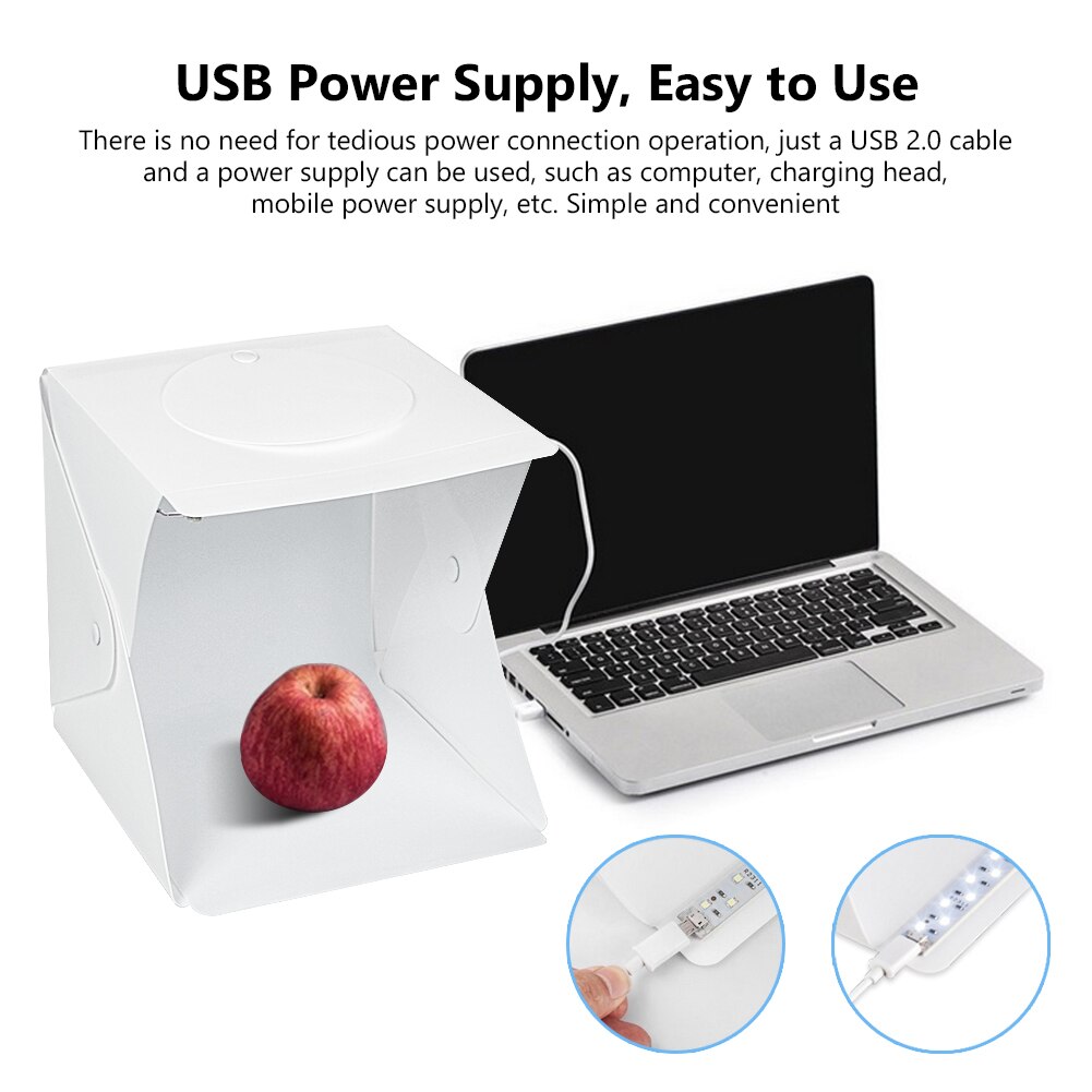 Upgrade LED Folding Photo Studio Box Background Light Box Softbox With Photography Lamp For Photo Studio Photography Backdrops