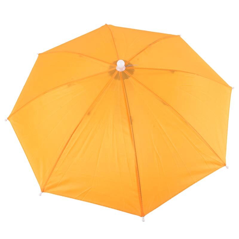 Foldbar hat hovedbeklædning paraply solskærm vandtæt kasket til udendørs aktivitet baseball vandreture camping hovedudstyr: Gul