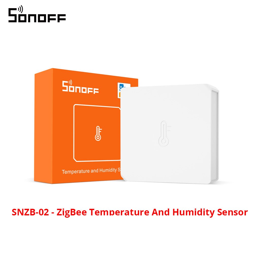 Sonoff snzb -02 -  zigbee temperatur- og fugtighedssensor fungerer med sonoff zigbee bridge i realtid datatjek via ewelink app: Default Title
