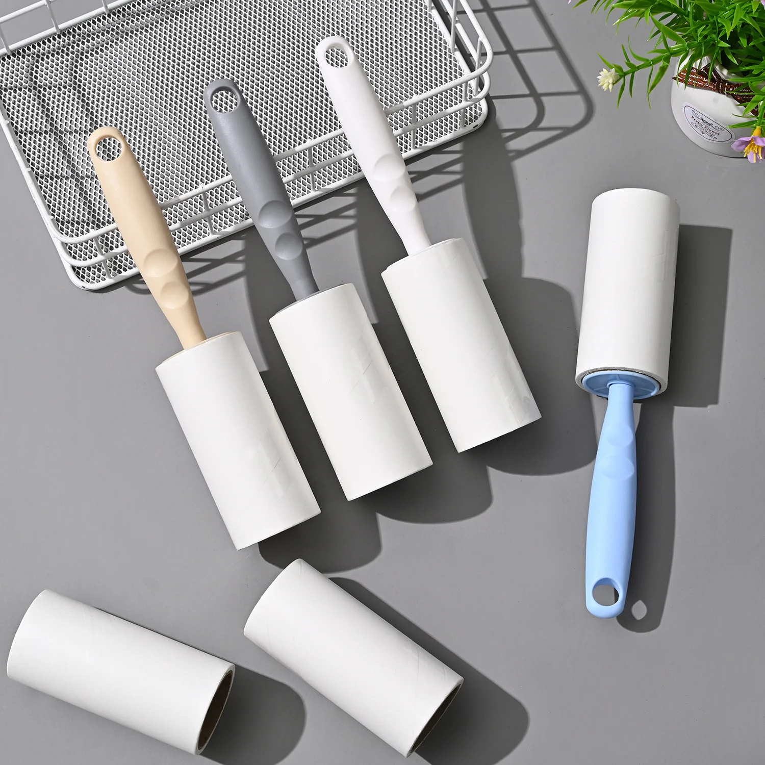 Lint Roller Met Vullingen Sticky Remover Haar Hond Kleding Bank Stofreiniging Remover Vervangbare Rolborstel Reinigingsgereedschap