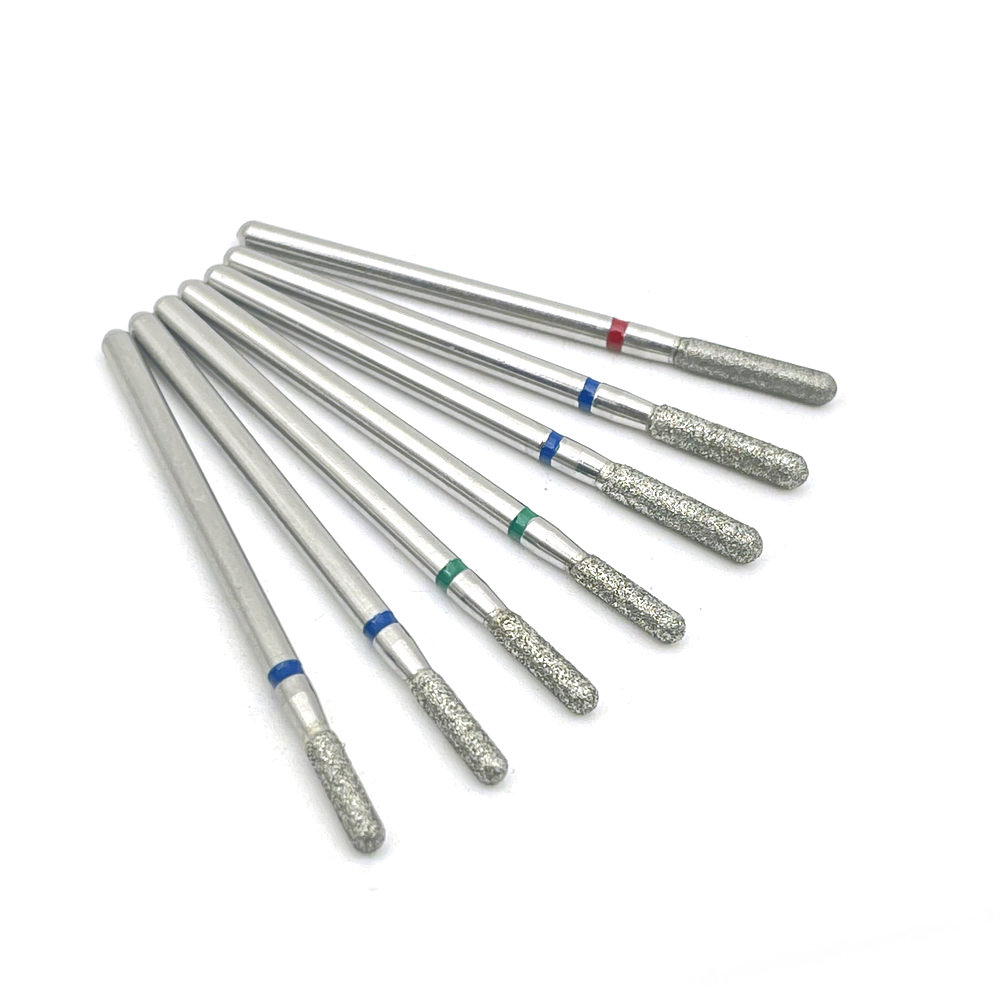 7 stücke Diamant Schleifen Bur Bohrer Sets Dental Schleifen Dental Diamant Polieren Bohrer 2,35mm Shankk: 12
