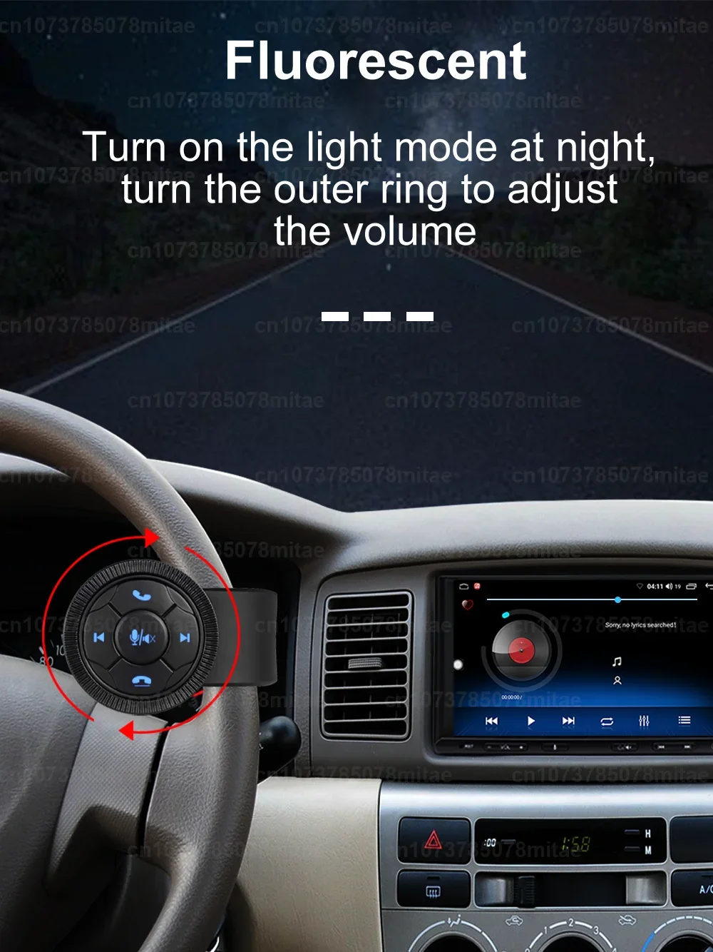 Controles remotos Control de volante de coche SWC con funciones de luz LED para Android Radio de coche reproductor Multimedia electrónica de coche