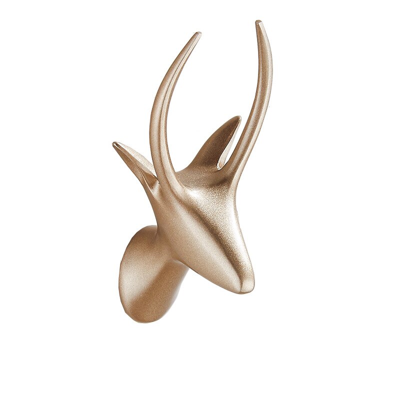 Hertenkop enkele kledinghaak dierenhaak wanddecoratie kapstok huisdecoratie eenvoudig hert paard olifant